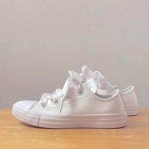 WHITE Patent leather Converse All Star